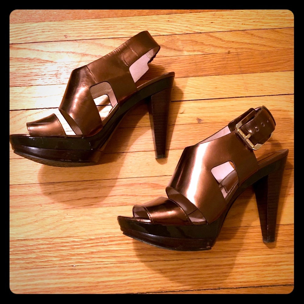 MICHAEL Michael Kors bronze metallic sandals